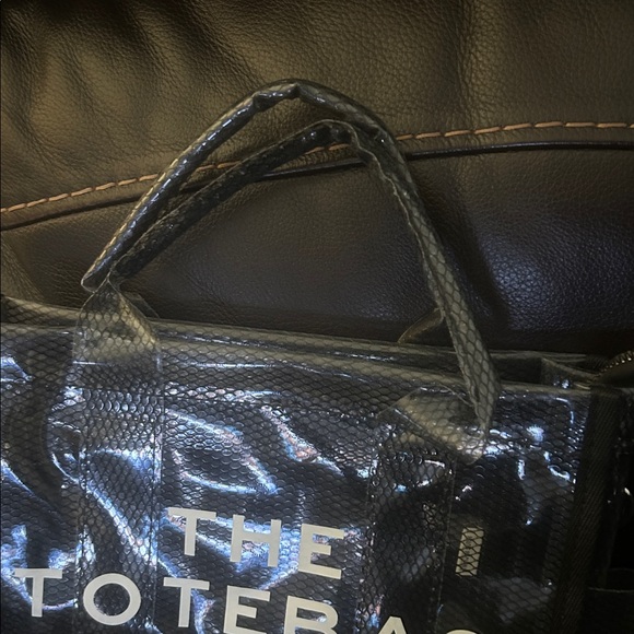 Clear Transparent Black Shoulder Tote Bag - Picture 10 of 10